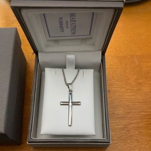 Marathon 20 inch sterling silver cross chain